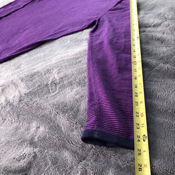 Title Nine Synergy Sweater Purple Striped Mock Neck Size L Athleisure Active - Picture 4 of 8